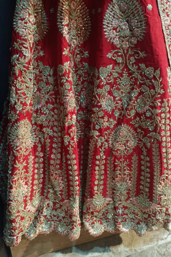 Aari Red Lehenga - Image 3