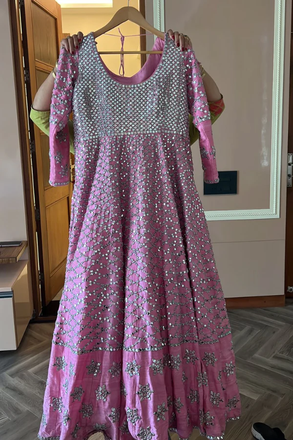 Abhinav Mishra Emebellished Pink Gown - Image 4