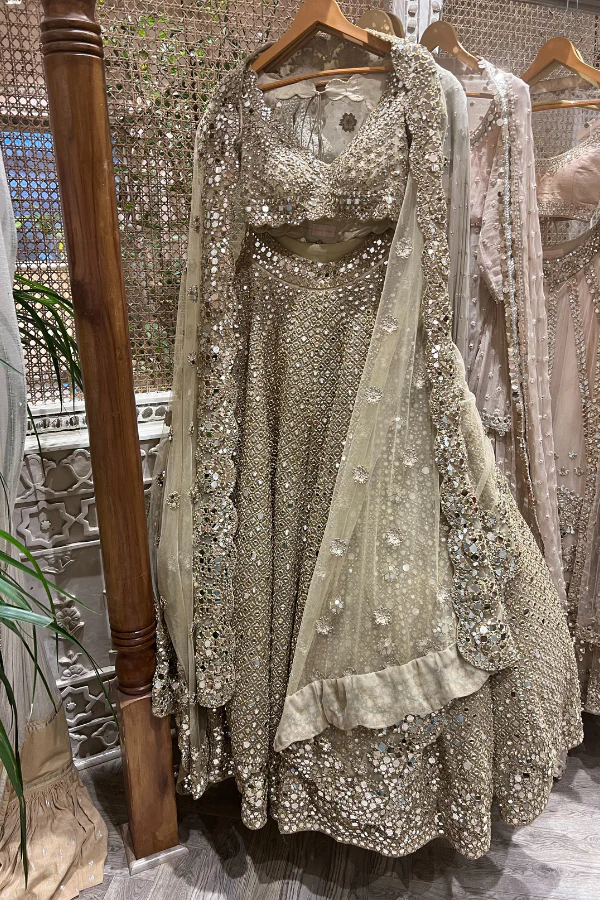 Abhinav Mishra GOLDEN EMBELLISHED LEHENGA SET - Image 5