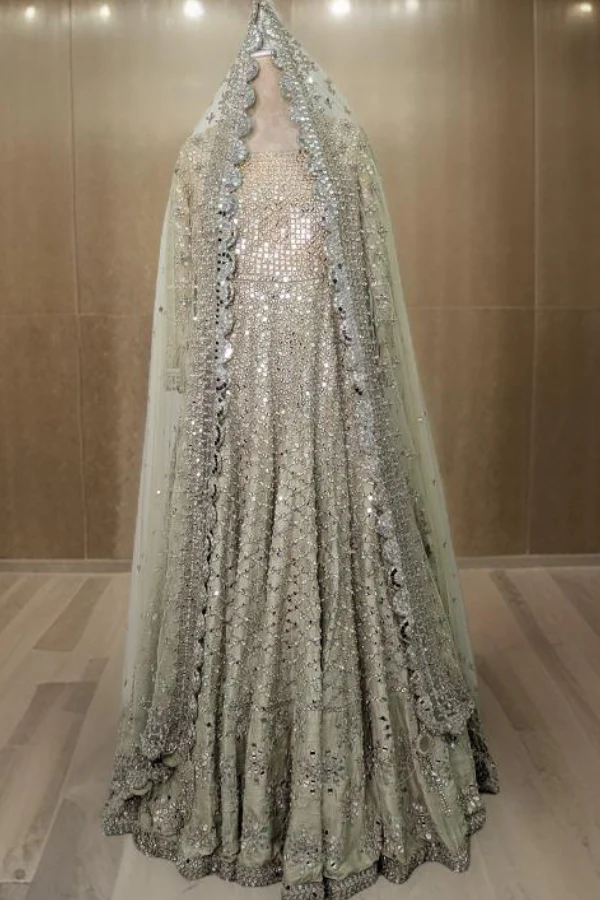 Abhinav Mishra green Anarkali Set