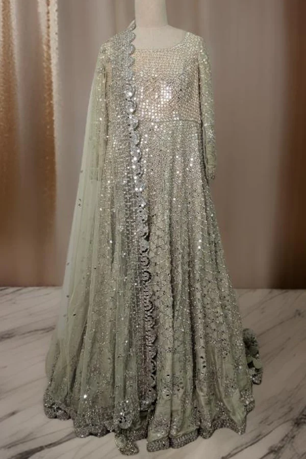 Abhinav Mishra green Anarkali Set - Image 2