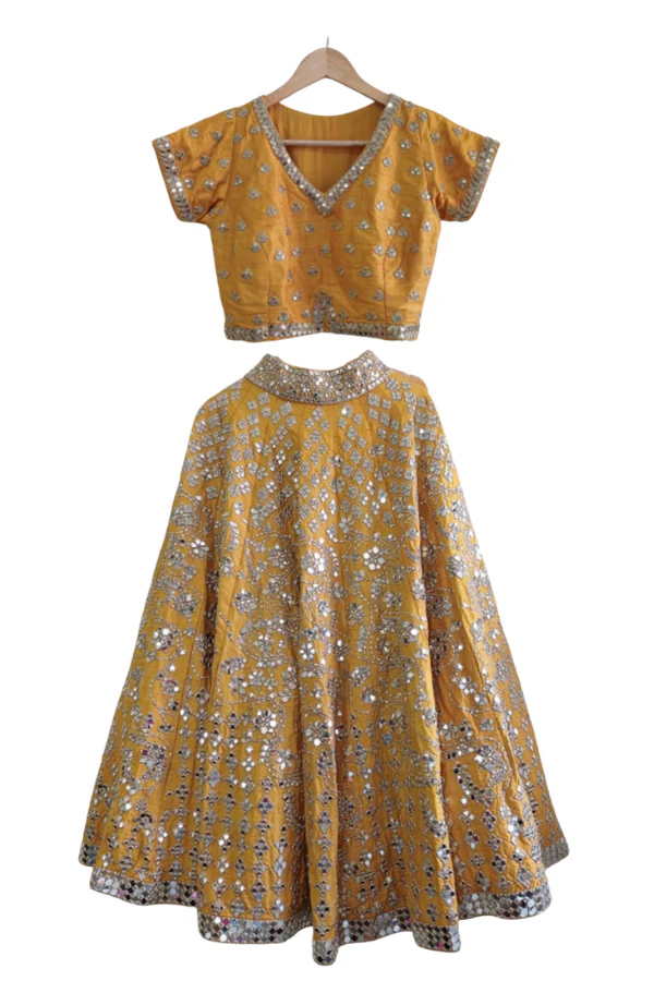 Abhinav Mishra Yellow skirt set - Image 2