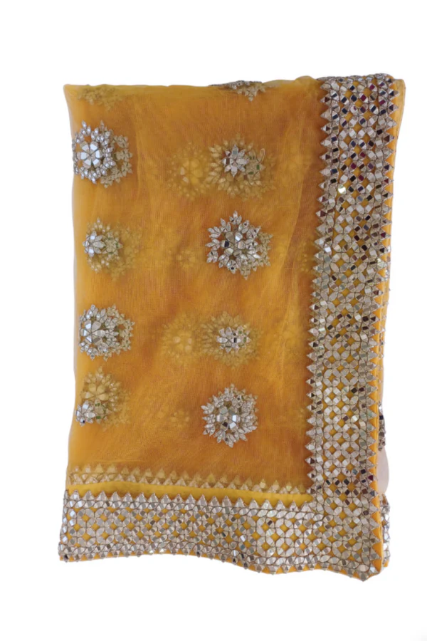 Abhinav Mishra Yellow skirt set - Image 3