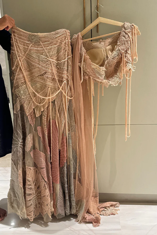 Abhishek Sharma Pearl lehenga set - Image 3