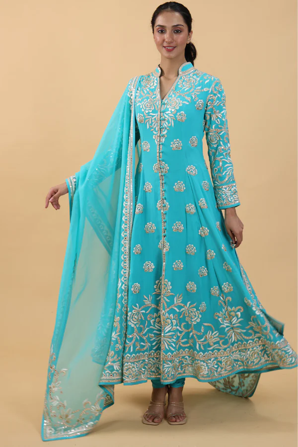 Abu Jani Sandeep Khosla Anarkali Set - Image 3
