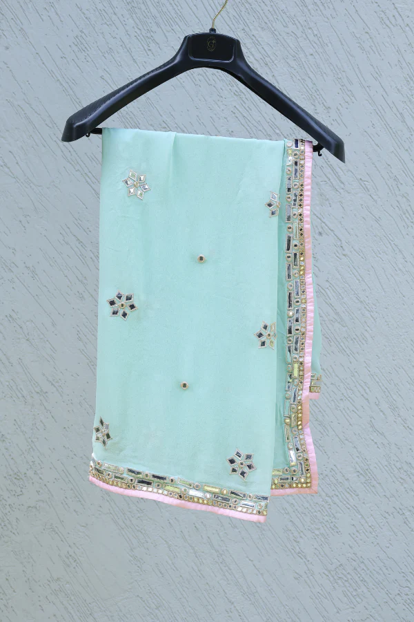 Abu jani sandeep khosla blue anarkali set - Image 6