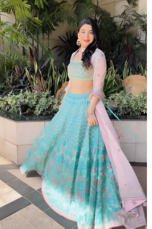 Acqua Blue lehenga set - Image 5