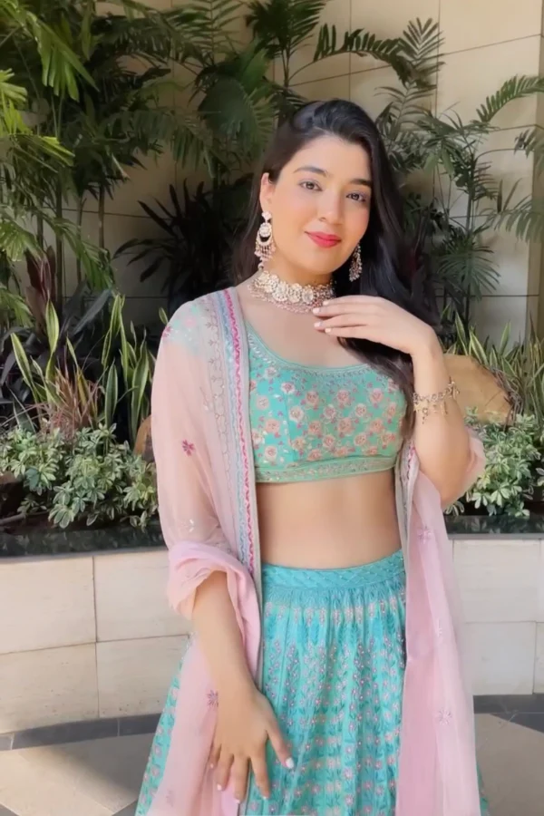 Acqua Blue lehenga set - Image 6