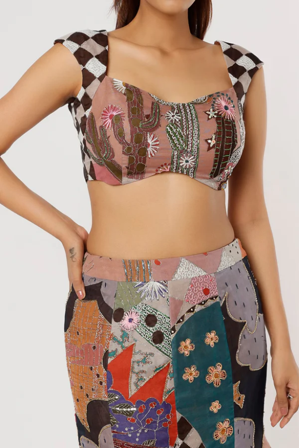 Aisha rao Checkered abstract print set - Image 3