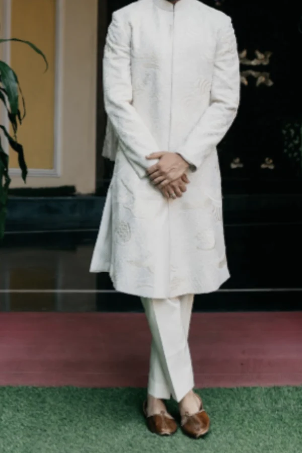 Amaare Off white Sherwani - Image 3