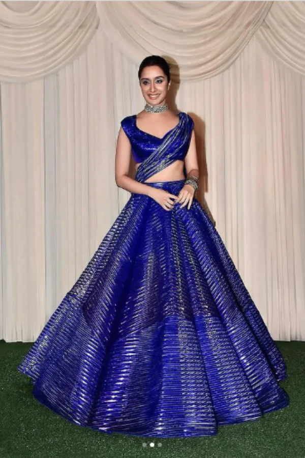 Amit Aggarwal blue striped lehenga - Image 2