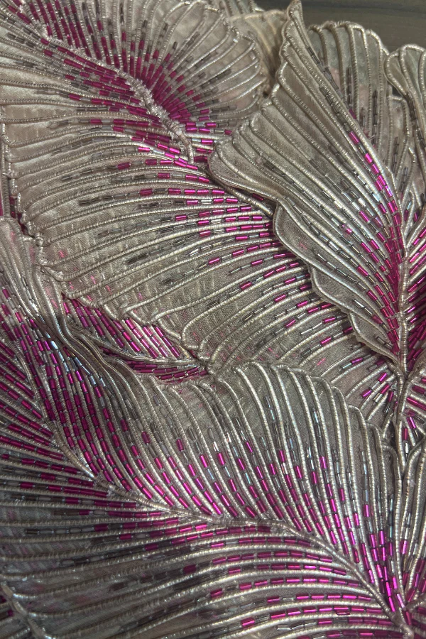 Amit aggarwal Fuchsia 3D embroidered lehenga - Image 5