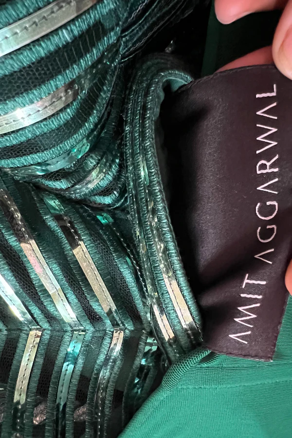 Amit aggarwal green lehenga set - Image 7