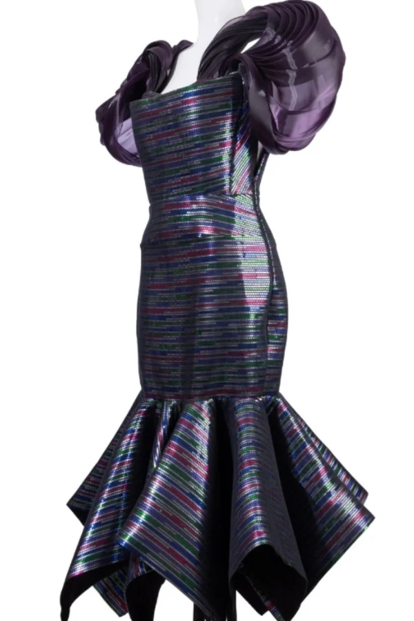 Amit Aggarwal Hand Woven Draped Dress - Image 2