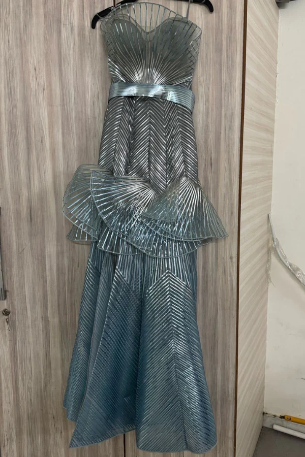 Amit Aggarwal Ice Blue Tulle Gown - Image 2