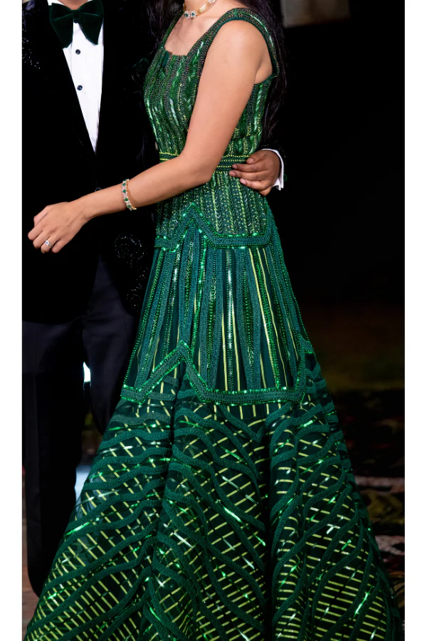 Amit Aggarwal metallic green gown - Image 5