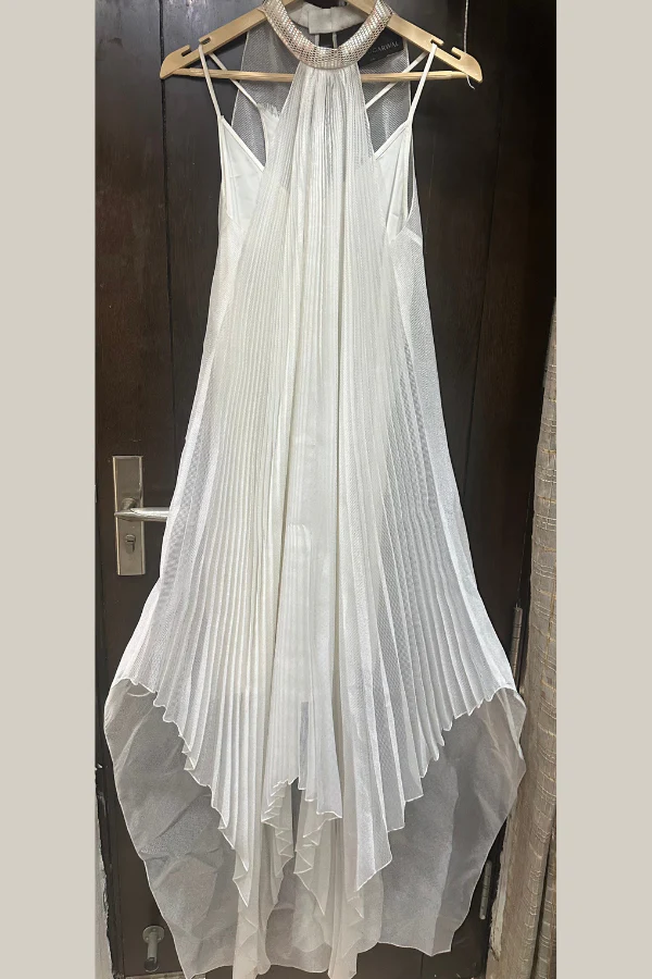 Amit Aggarwal Pleated Halter Dress - Image 2