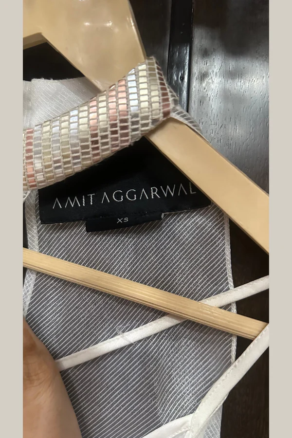 Amit Aggarwal Pleated Halter Dress - Image 4
