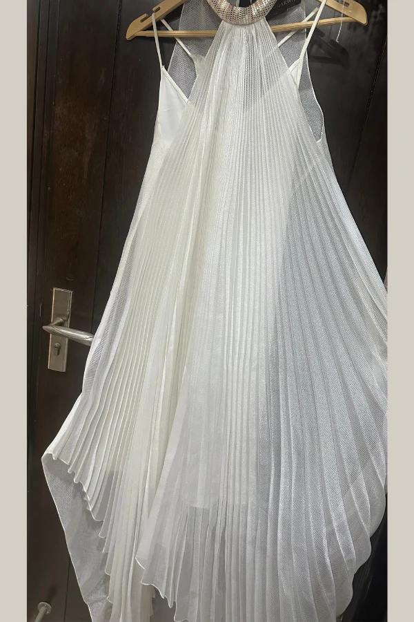 Amit Aggarwal Pleated Halter Dress - Image 5