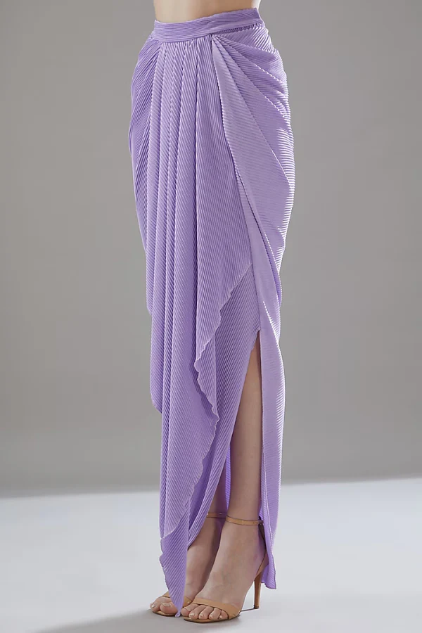 Amit Aggarwal Purple Organza Dhoti Set - Image 4