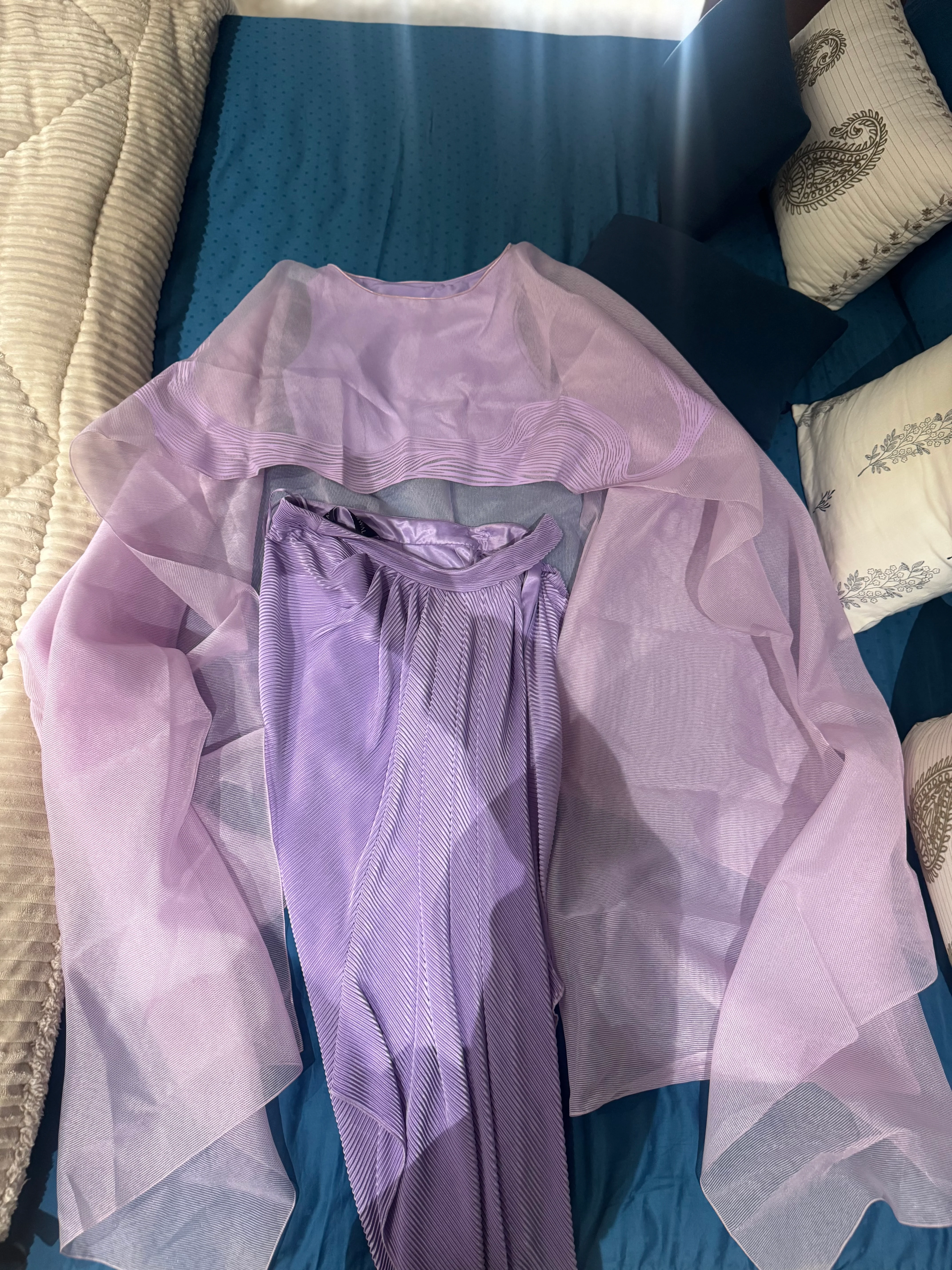 Amit Aggarwal Purple Organza Dhoti Set - Image 5
