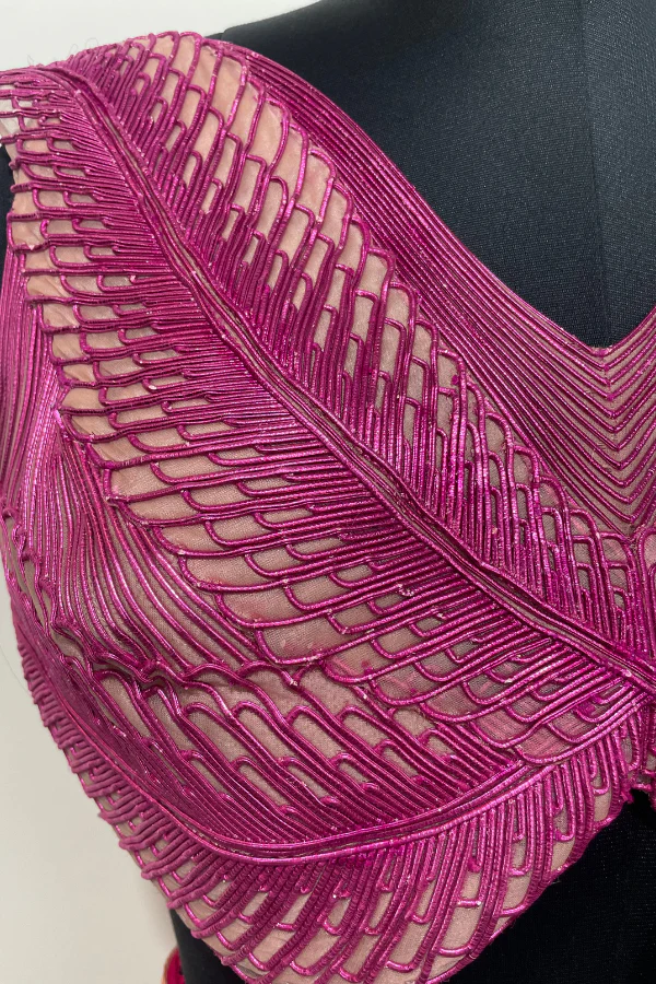 Amit Aggarwal STRUCTURED SAREE WITH METALLIC CORDED BLOUSE - Image 6
