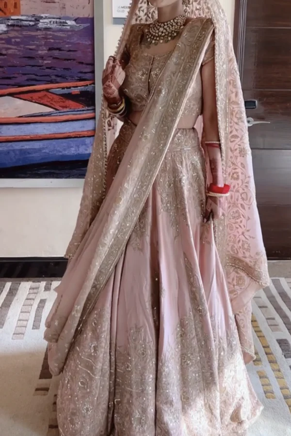 Anamika Khanna Baby Pink lehenga
