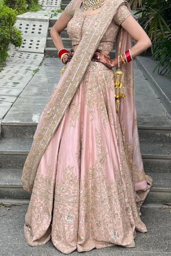 Anamika Khanna Baby Pink lehenga - Image 2