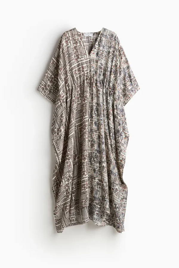 Anamika Khanna H&M Silk-blend graphic-print kaftan dress - Image 2