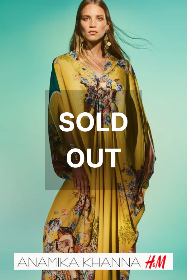 Anamika Khanna H&M yellow kaftan dress