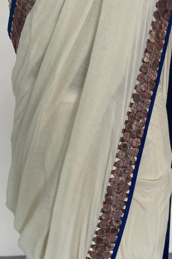 Anamika Khanna Ivory Saree - Image 3
