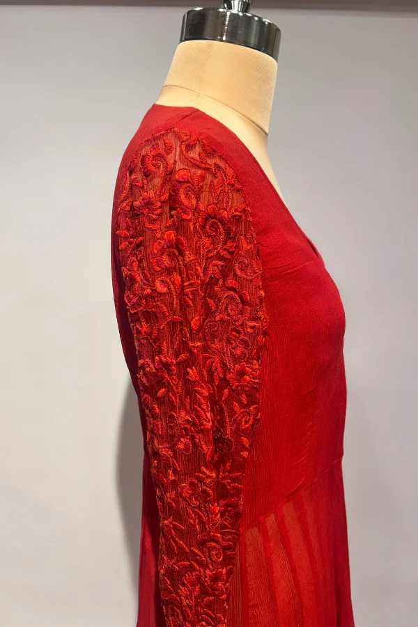 Anamika Khanna Red Anarkali - Image 4