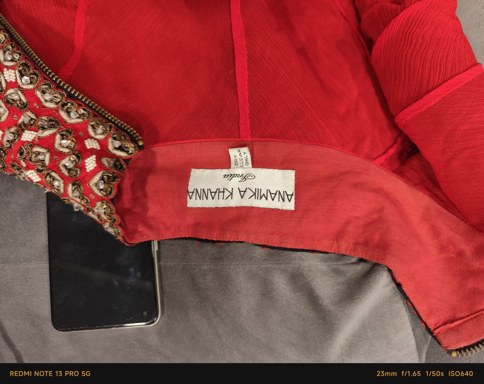 Anamika Khanna Red Anarkali - Image 4