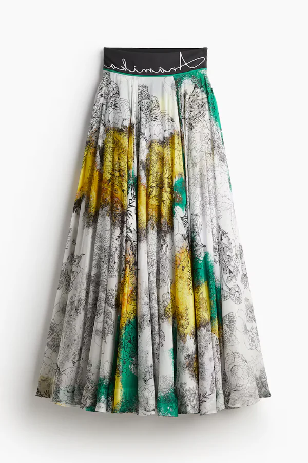 Anamika Khanna x H&M Silk-blend floral-motif skirt - Image 3