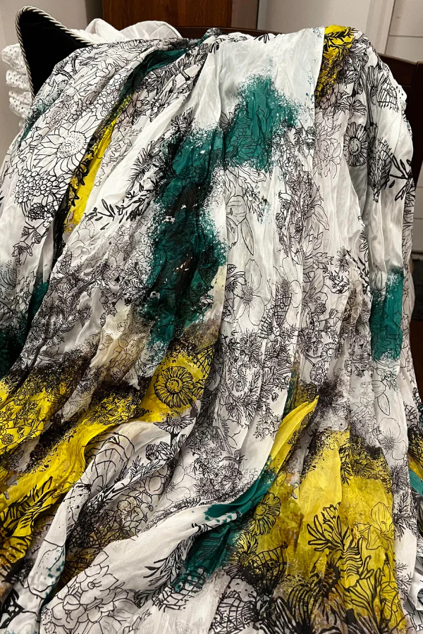 Anamika Khanna x H&M Silk-blend floral-motif skirt - Image 4