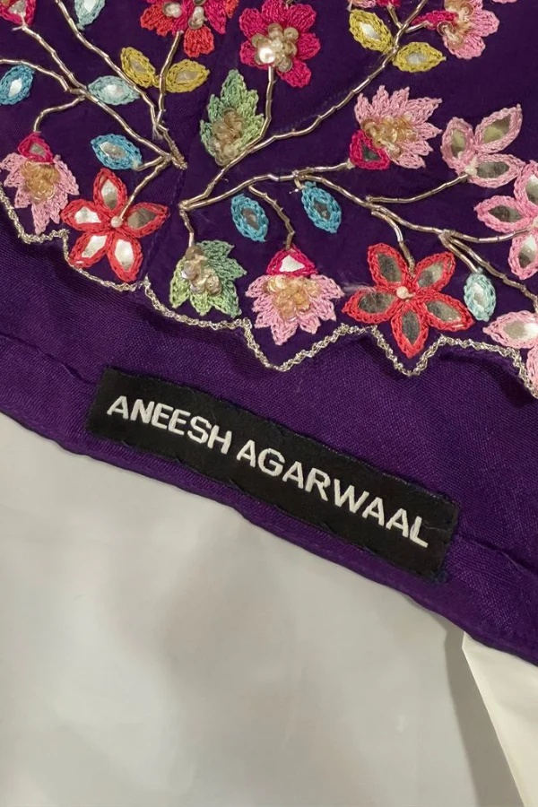 Aneesh Agarwal Purple lehenga set - Image 4