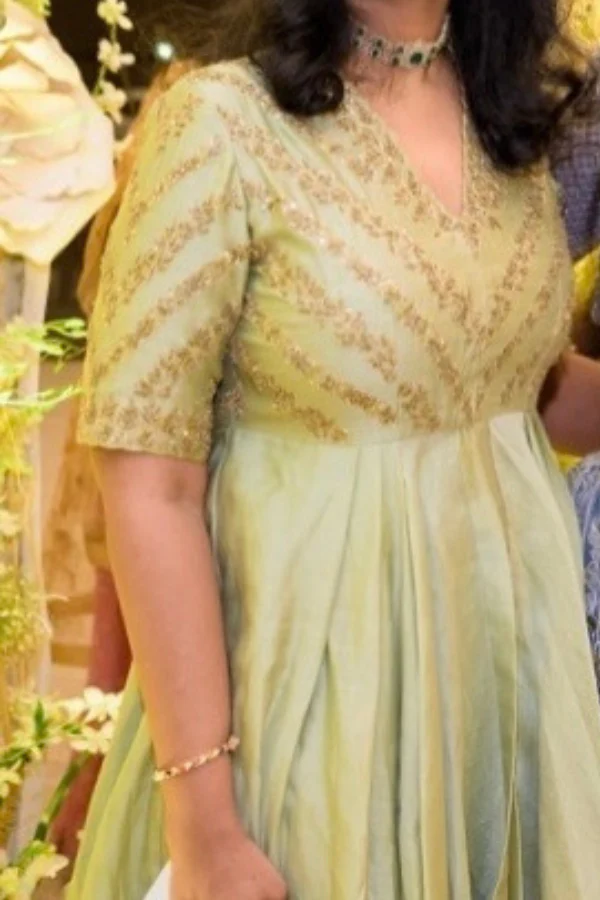 Jayanti reddy Mint green Anarkali with Pant