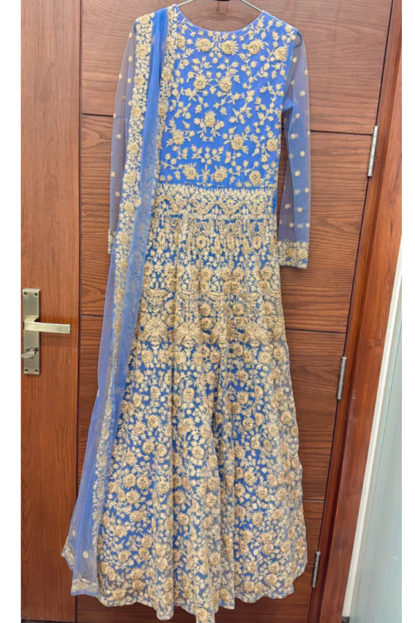Aneesh Aggarwal Blue Gown - Image 2