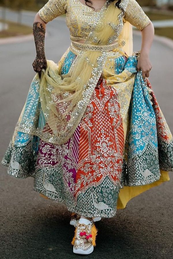 ANGAD SINGH MULTICOLOUR LEHENGA SET - Image 2