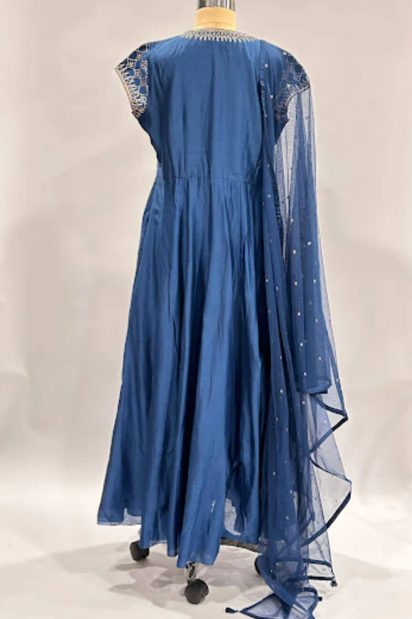 Anita Dongre Blue Anarkali Set - Image 2