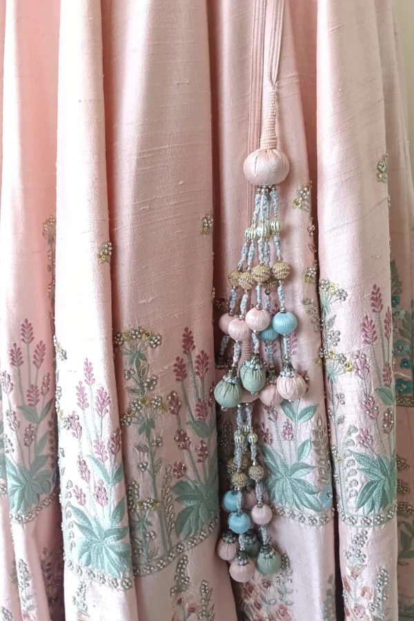 Anita Dongre Blush Pink Floral Embroidered Lehenga Set - Image 3