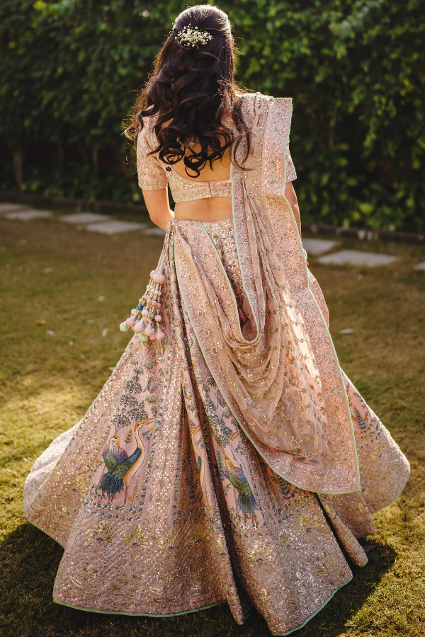 Anita Dongre Pink embroidered lehenga - Image 2
