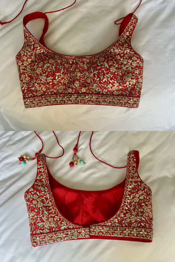 Anita Dongre Red embroidered lehenga set - Image 2