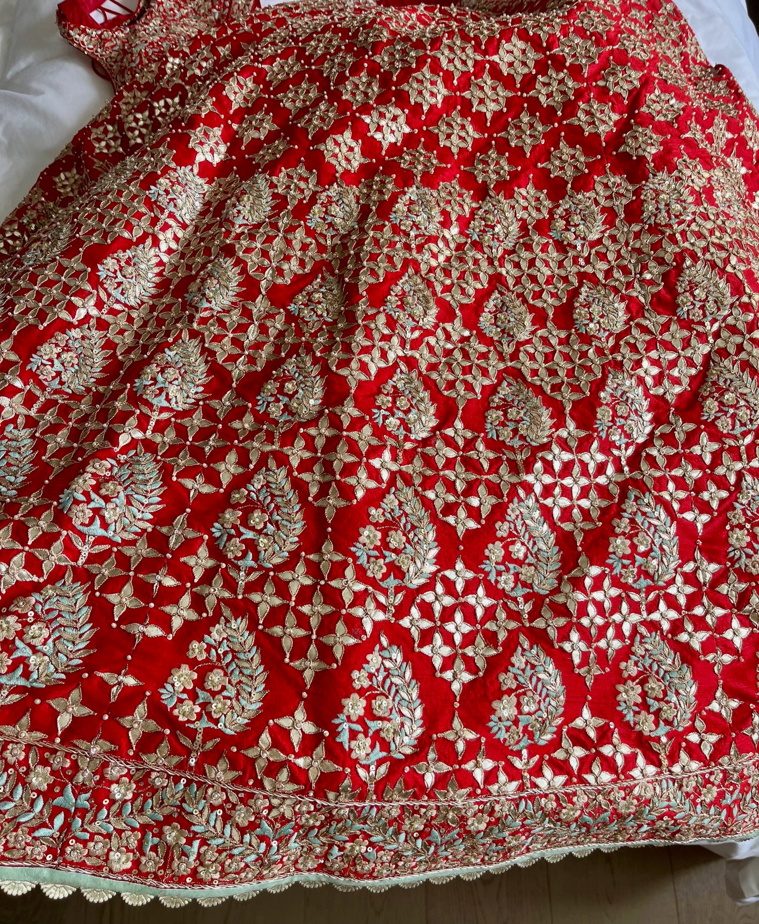 Anita Dongre Red Lehenga Set - Image 12