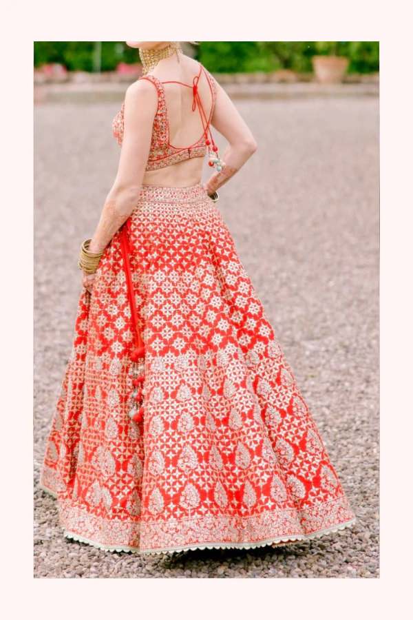 Anita Dongre Red Lehenga Set - Image 2
