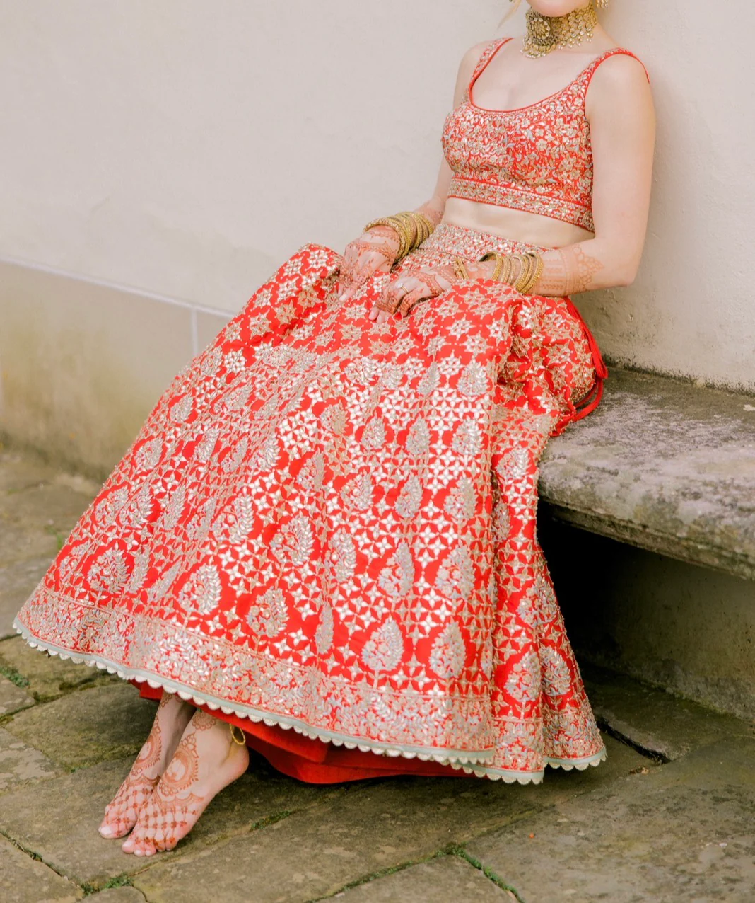 Anita Dongre Red Lehenga Set - Image 5