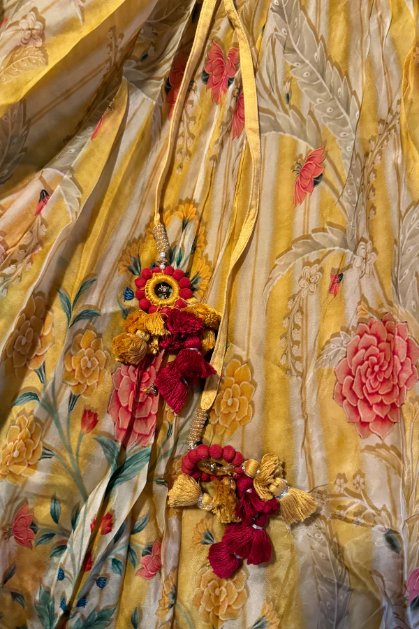 ANITA DONGRE Yellow printed lehenga set - Image 3