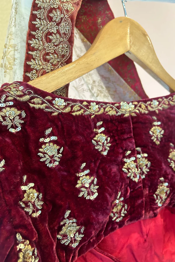 Anju Modi mustard embroidered lehenga set - Image 3