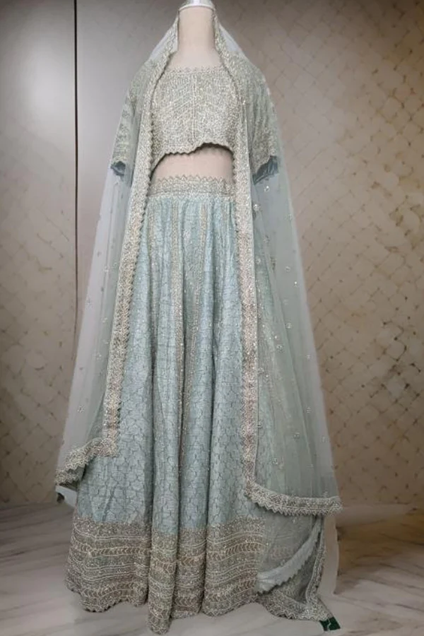 Anushree Reddy aqua blue lehenga set