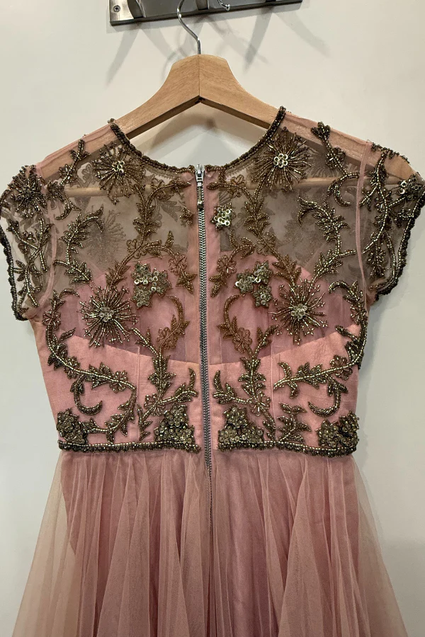 Anushree Reddy Embroidered pink net gown - Image 5